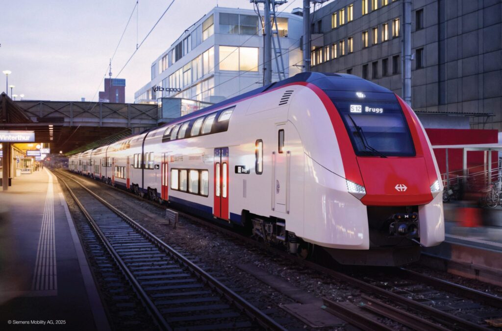mpression d’artiste d’une future rame automotrice construite par Siemens pour les CFF (7 novembre 2025) Crédit photo : Siemens Mobility