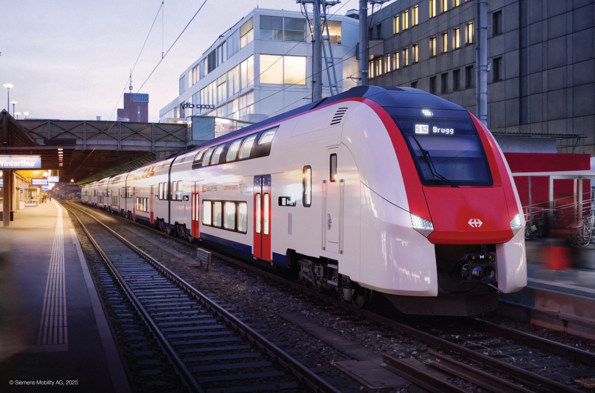 mpression d’artiste d’une future rame automotrice construite par Siemens pour les CFF (7 novembre 2025) Crédit photo : Siemens Mobility