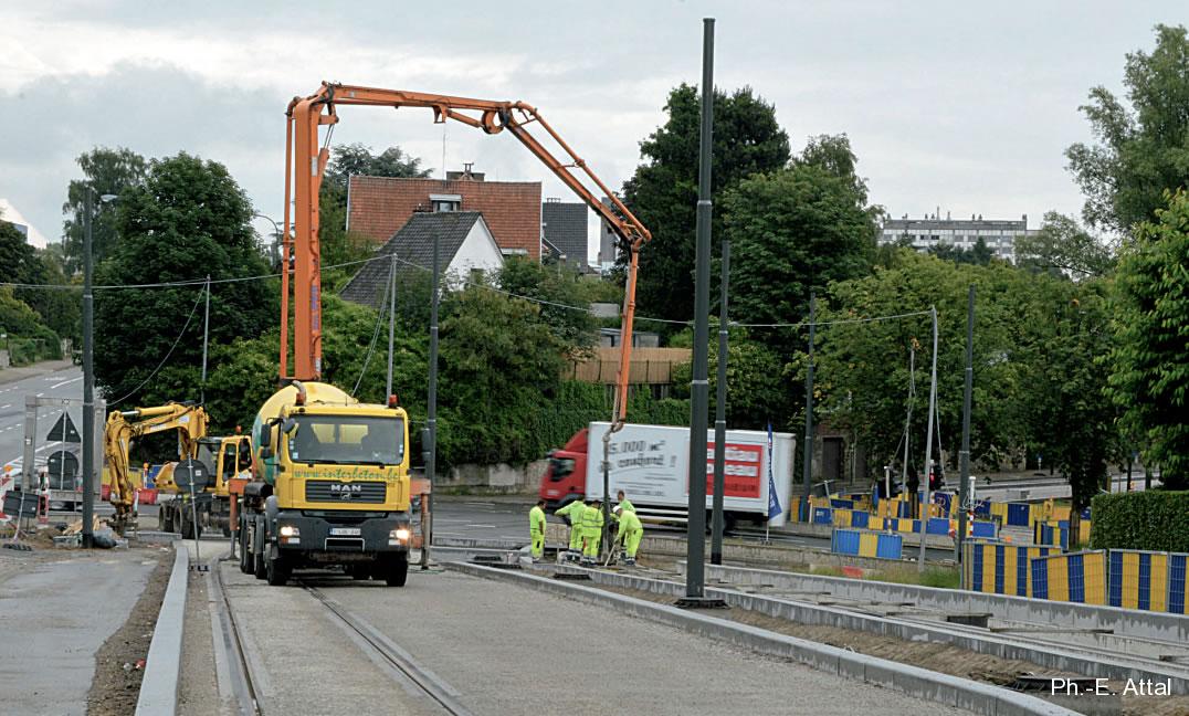 Tram de Bruxelles, les travaux de la ligne 9 avancent