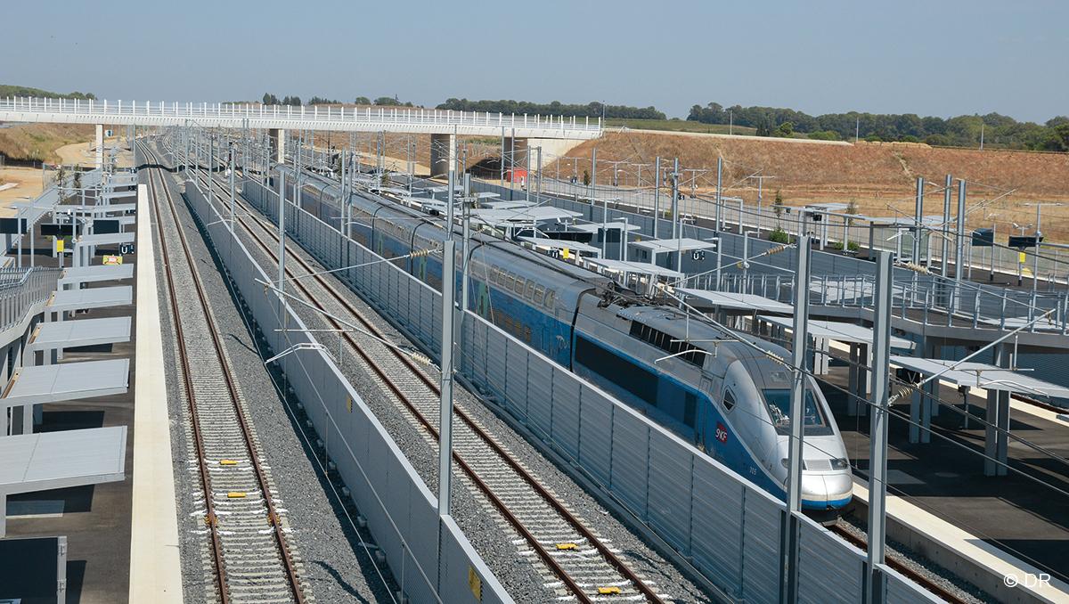 Premières circulations sur  le contournement Nîmes – Montpellier