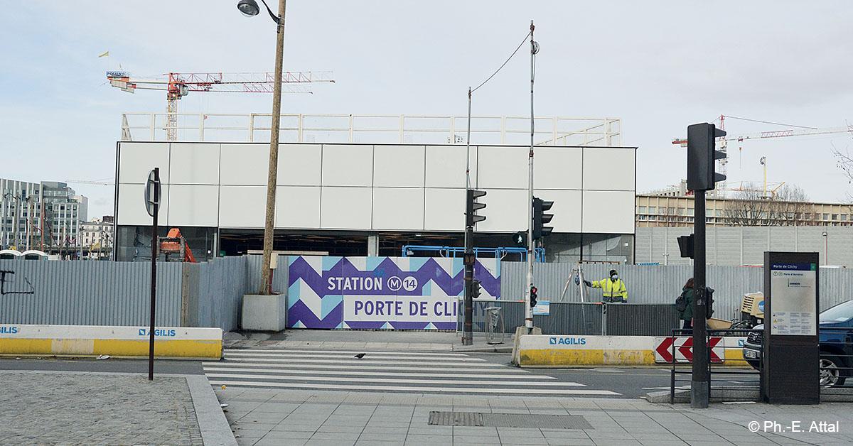 La station Porte-de-Clichy est ouverte sur la ligne 14