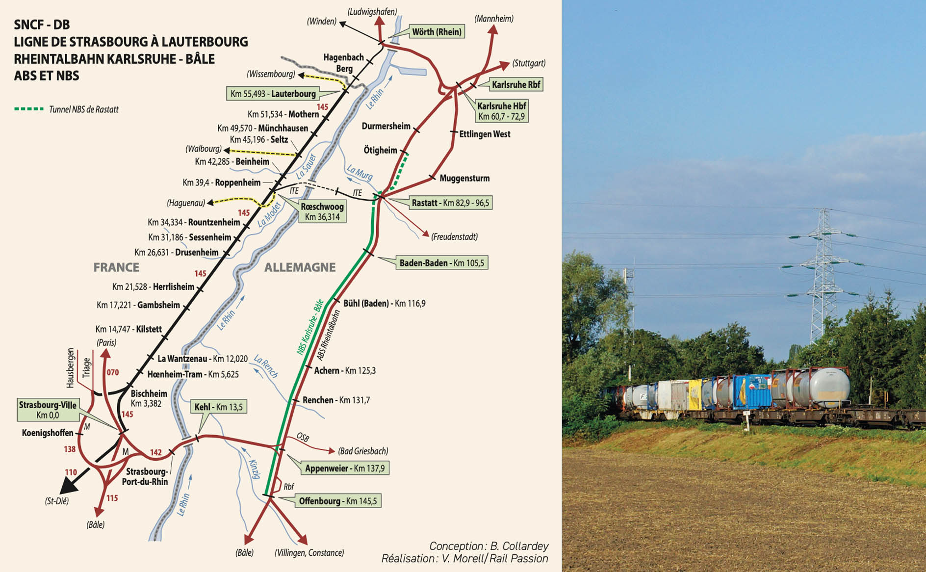 La Rheintalbahn détournée par l’itinéraire alsacien Strasbourg – Lauterbourg