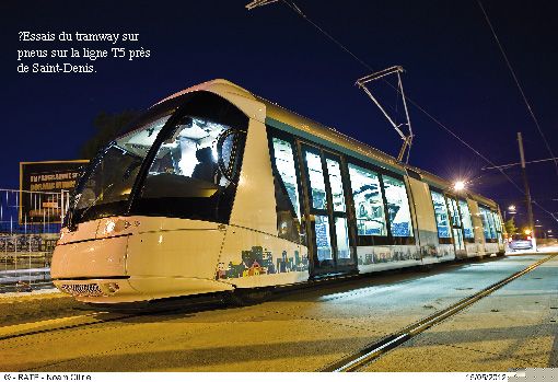 Île-de-France : les rames du T5 se dévoilent en plein jour