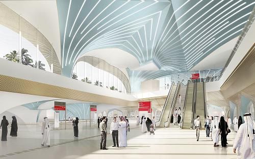 Les gares du futur métro de Doha dessinées par le néerlandais UNstudio