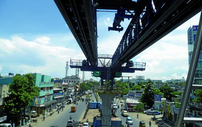 Le métro de Chennai en chantier